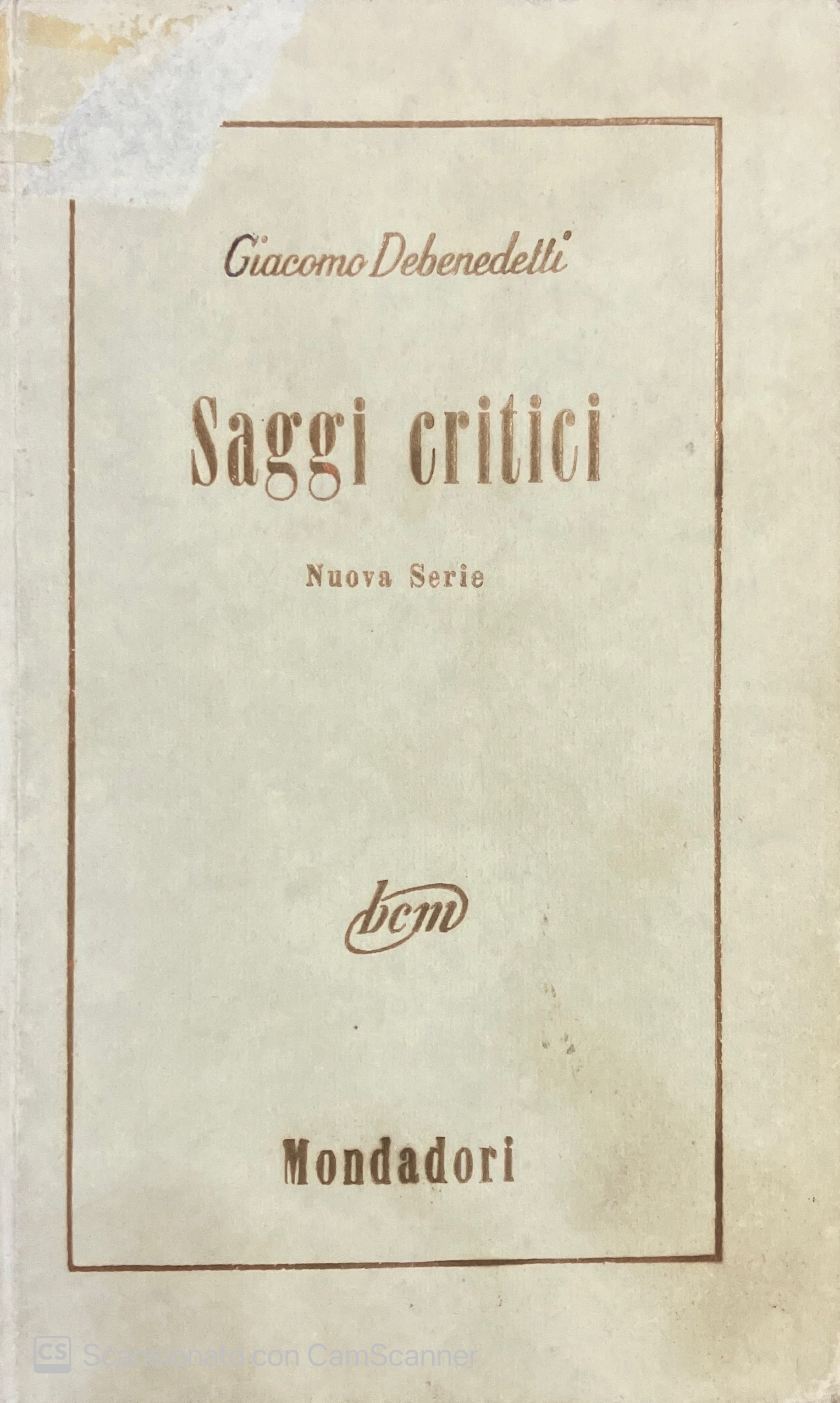 SAGGI CRITICI. NUOVA SERIE